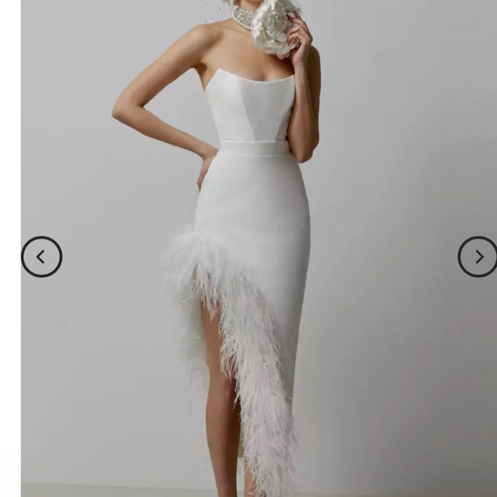 Payton White Feather Dress